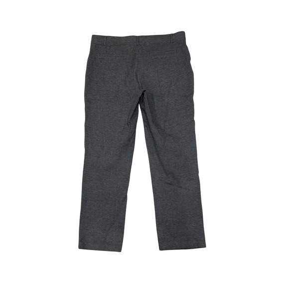 Quince Dark Heather Gray Pull-on Ankle Length Ponte Pants Large Stretch Leggings - Picture 3 of 9